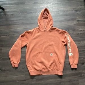 Carhartt Loose Fit Midweight Hoodie: Burnt Sienna Heather- Large